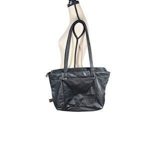 Canyon Outback Leather Company Large Black Leather Tote Bag